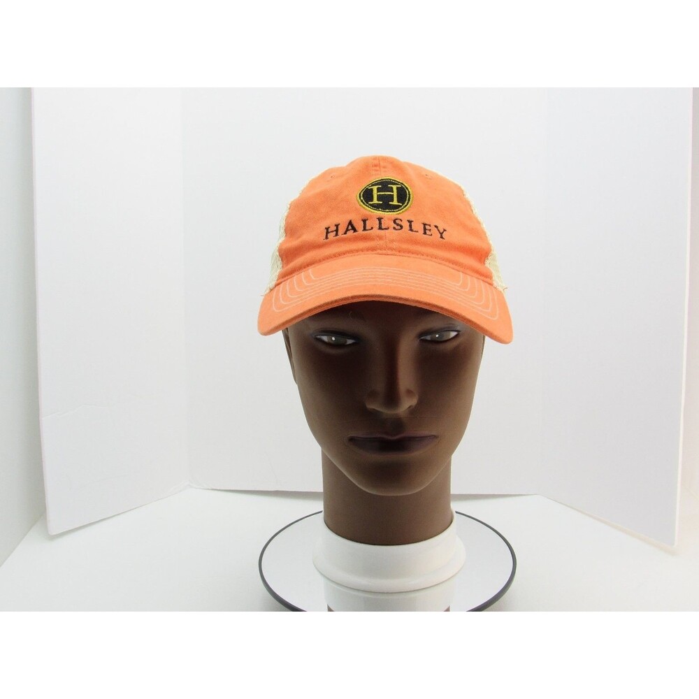 zkapz Trucker Hat Men's One‎ Size Adjustable Snapback Orange Cream Hallsley